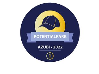 Potentialpark-Gewinner-Symbol für die AZUBI Kommunikation von 2022 mit den 1. Platz