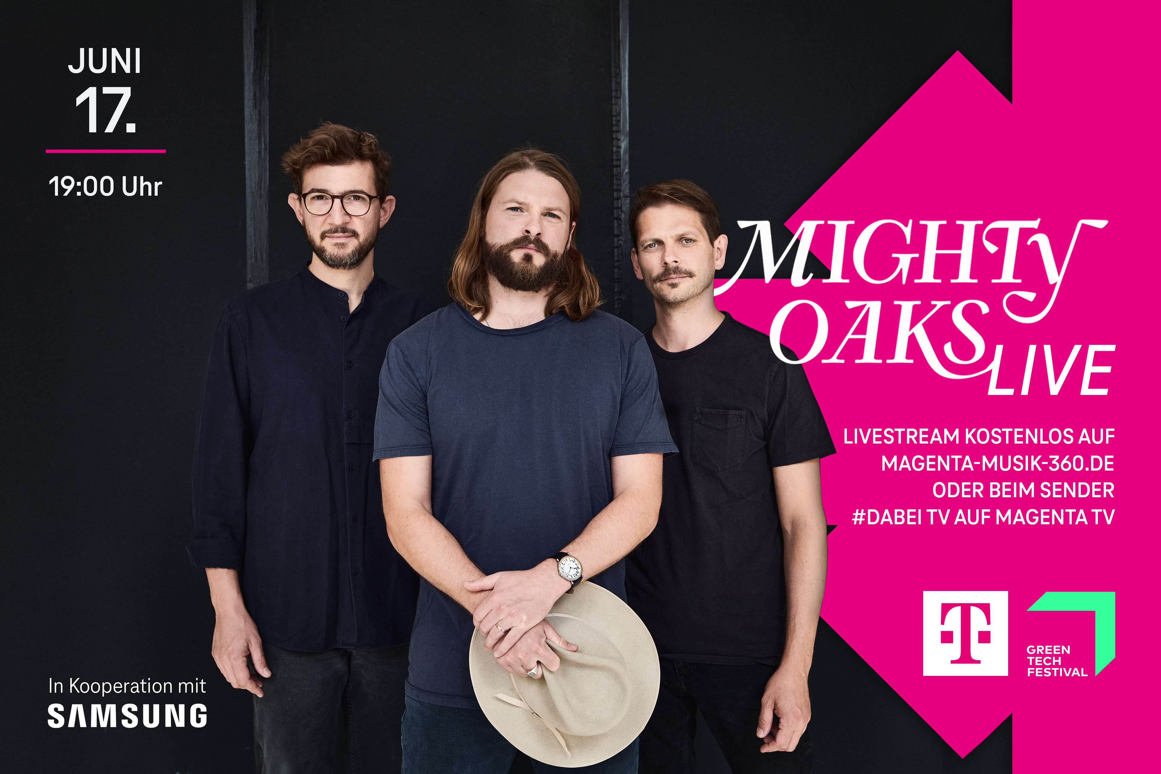 Mighty Oaks im Telekom-Livestream beim Greentech Festival Deutsche Telekom