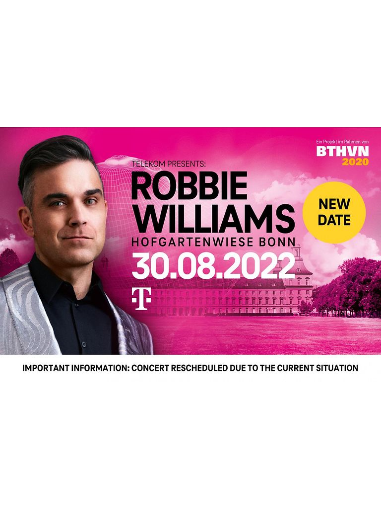 Robbie Williams to play 2022 in Bonn