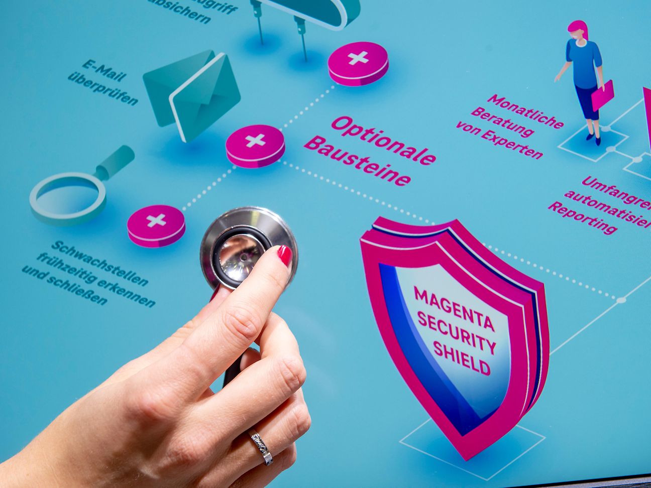 Logo des Magenta Security Shield.