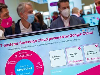 Bildschirmpräsentation von T-Systems Sovereign Cloud powered by Google Cloud.