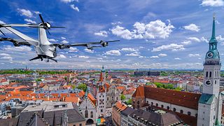 City Airbus above Munich