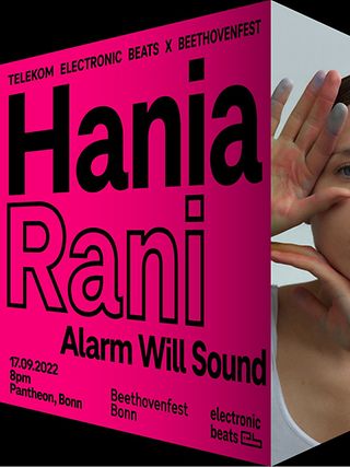 Das Bild zeigt den Konzerttermin am 17.09.2022 um 20 Uhr im Pantheon sowie ein Portraitfoto der Pianistin Hania Rani.