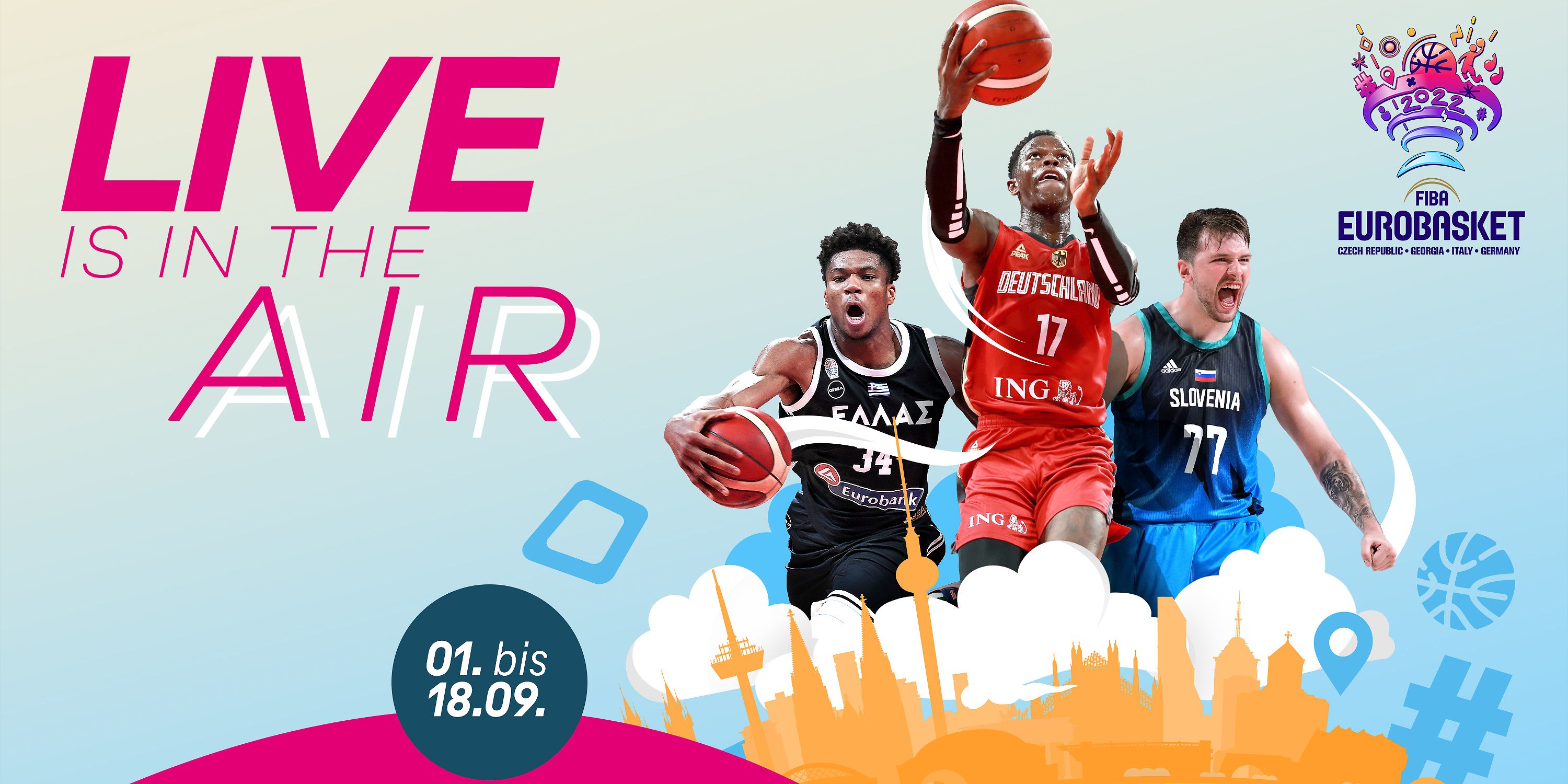 Die Basketball Europameisterschaft 2022 live bei MagentaSport Deutsche Telekom
