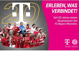 FC Bayern and Telekom celebrate 20 year success story.