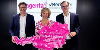 Stephan Wehrmann, Meridiam; Dominique Leroy, DTAG; Andreas Bierwirth, Magenta Telekom
