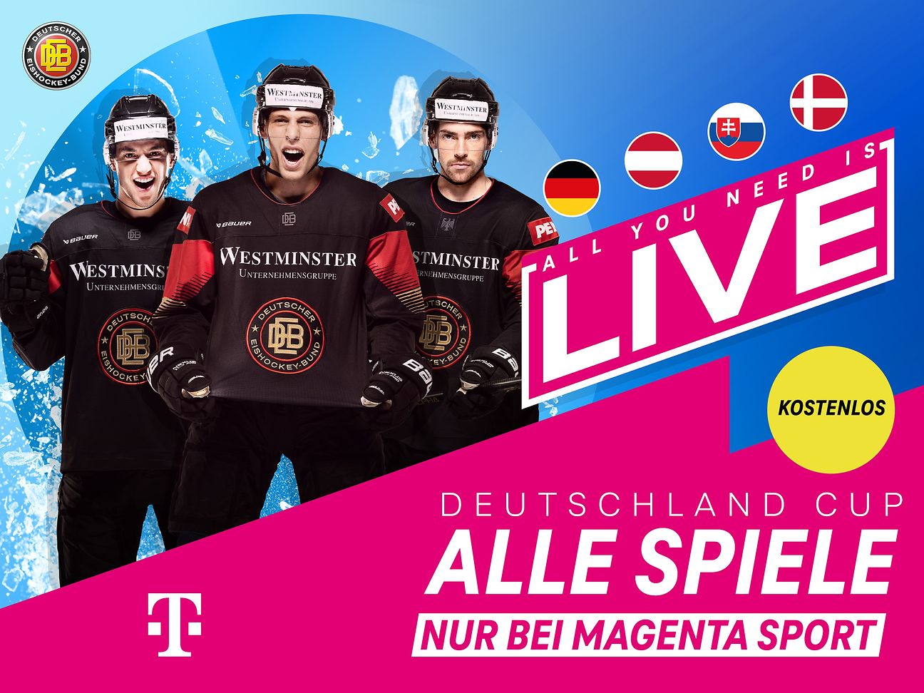Deutschland Cup und WM-Quali kostenlos bei MagentaSport Deutsche Telekom