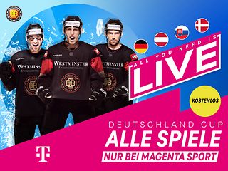 MagentaSport zeigt alle Spiele des Deutschland Cups mit vier Top-Eishockey-National-Teams.