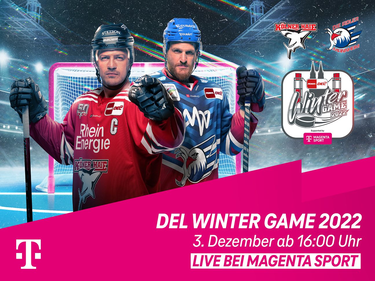 Schmuckbild: DEL Wintergame live bei MagentaSport