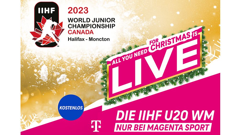 U20 WM Eishockey exklusiv, live und kostenlos bei MagentaSport 