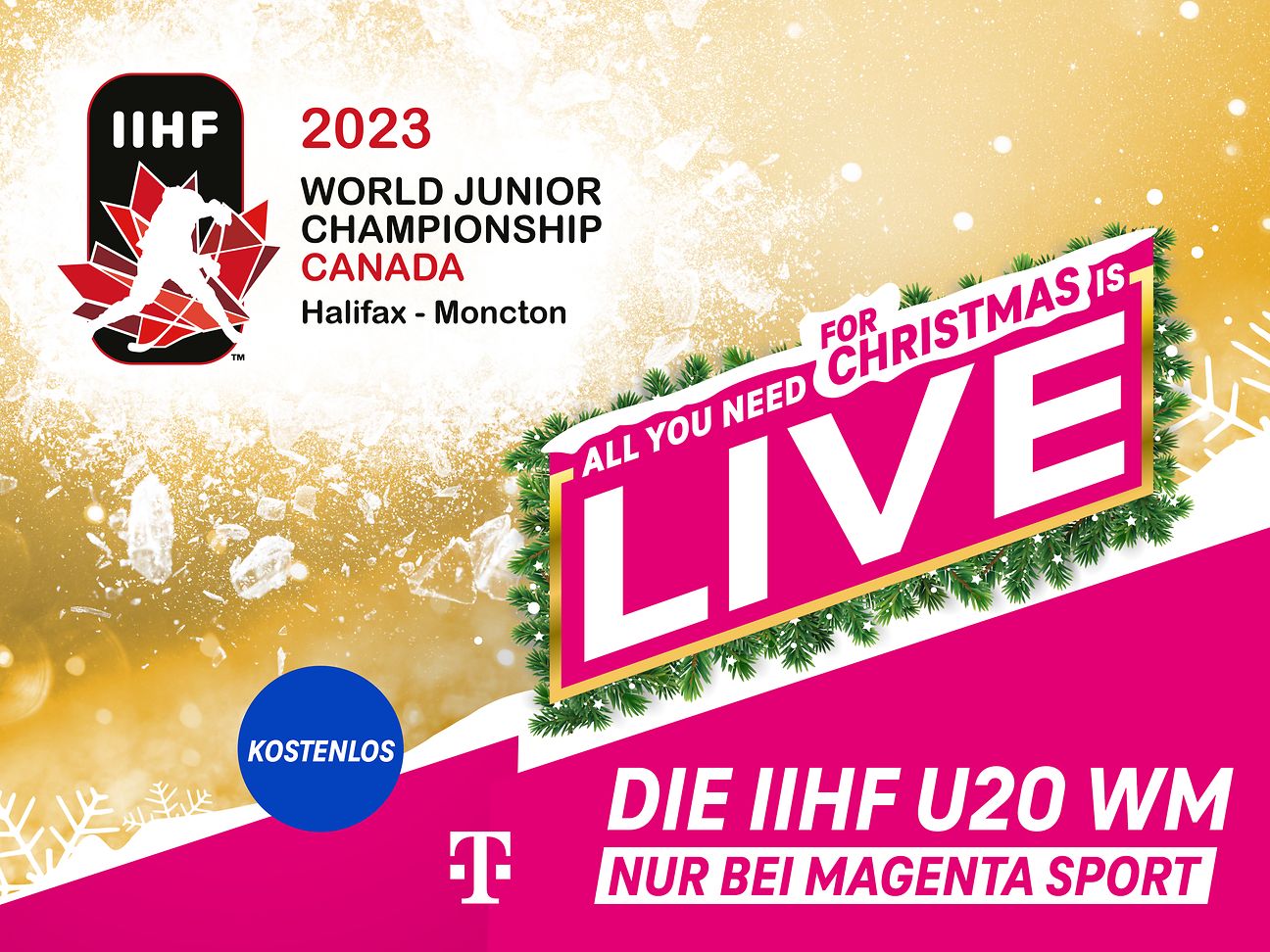 U20 WM Eishockey exklusiv, live und kostenlos bei MagentaSport Deutsche Telekom