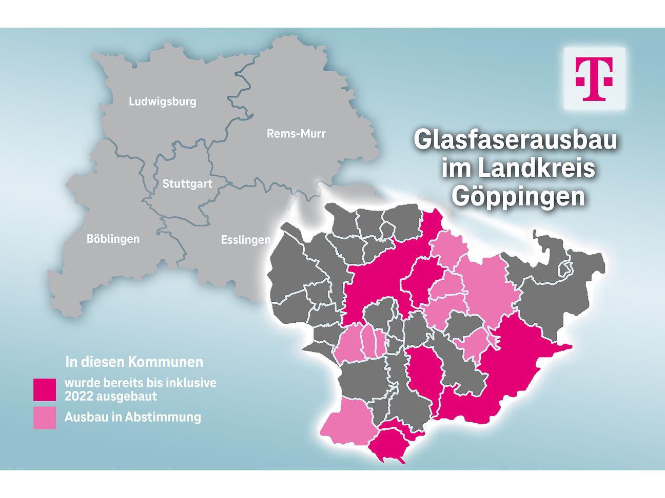 Ausbaukarte für den Landkreis Göppingen