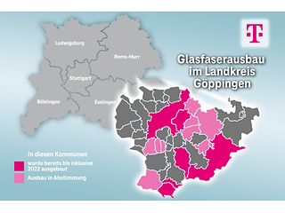 Ausbaukarte für den Landkreis Göppingen