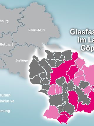Ausbaukarte für den Landkreis Göppingen