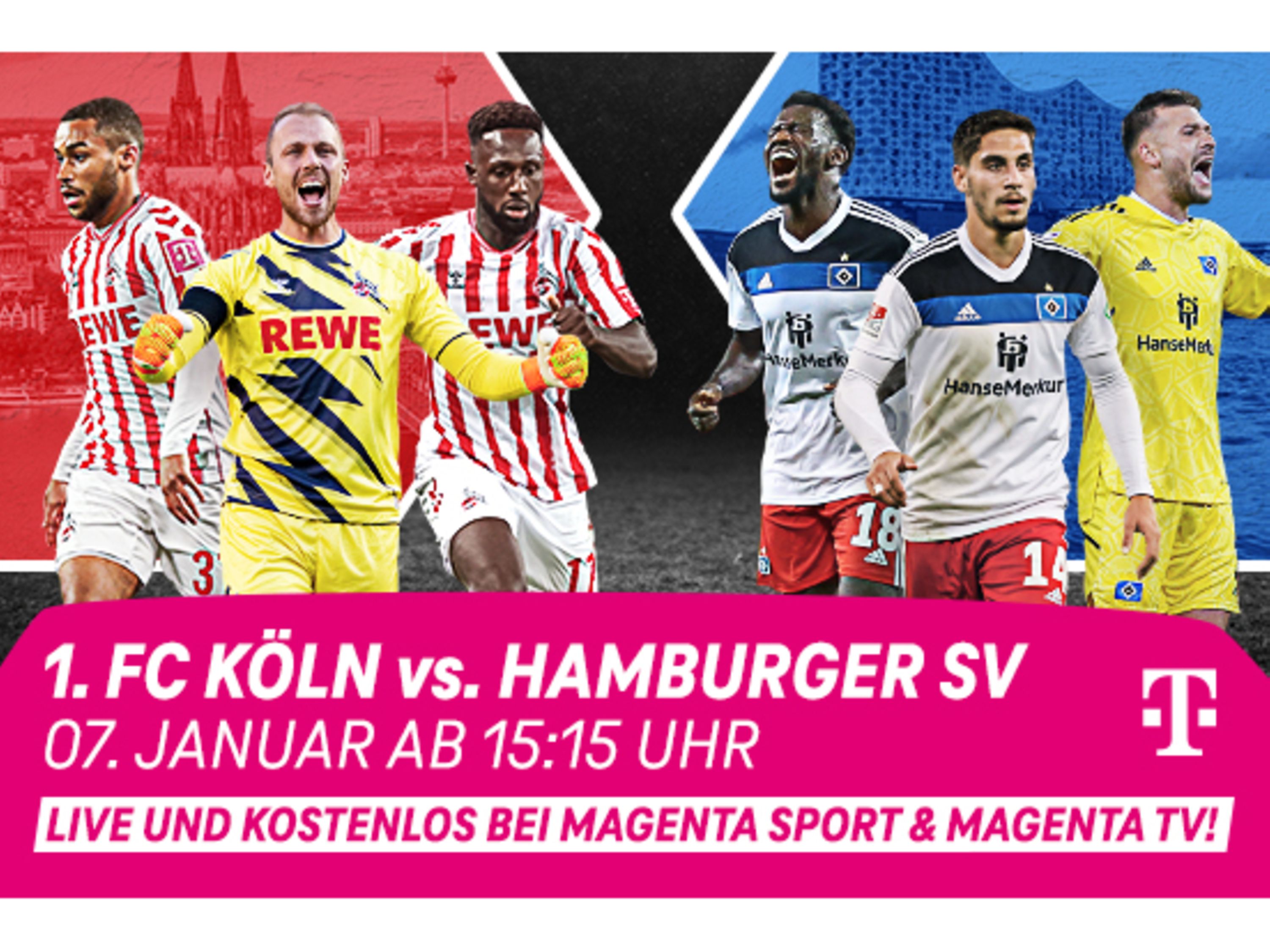 MagentaSport überträgt Testspiel 1. FC Köln gegen den Hamburger SV ...