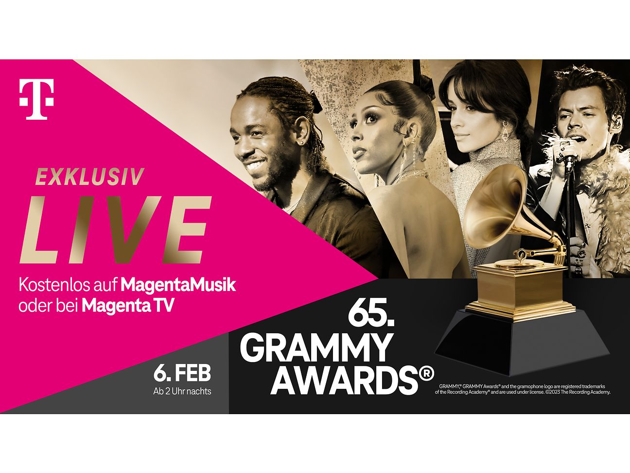 Telekom shows the 65th Annual GRAMMY Awards® exclusively in Germany