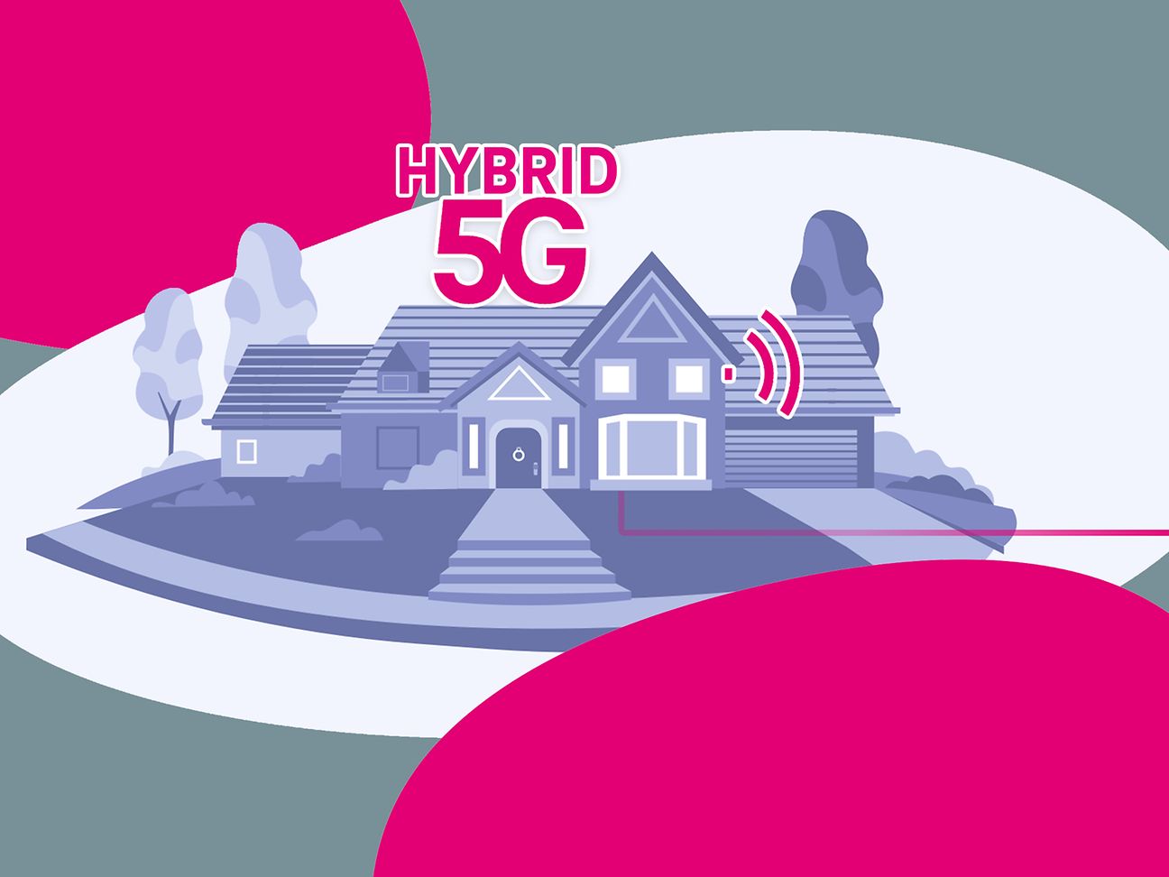 Graphic with Hybrid 5G lettering
