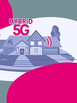Graphic with Hybrid 5G lettering