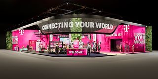 Lettering for the MWC. With Deutsche Telekom's brand promise: Connecting your World.