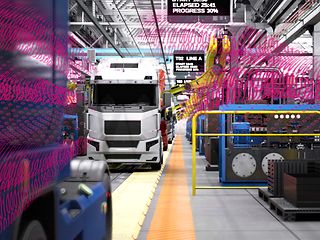 Truck production and data streams.