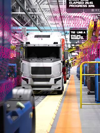 Truck production and data streams.