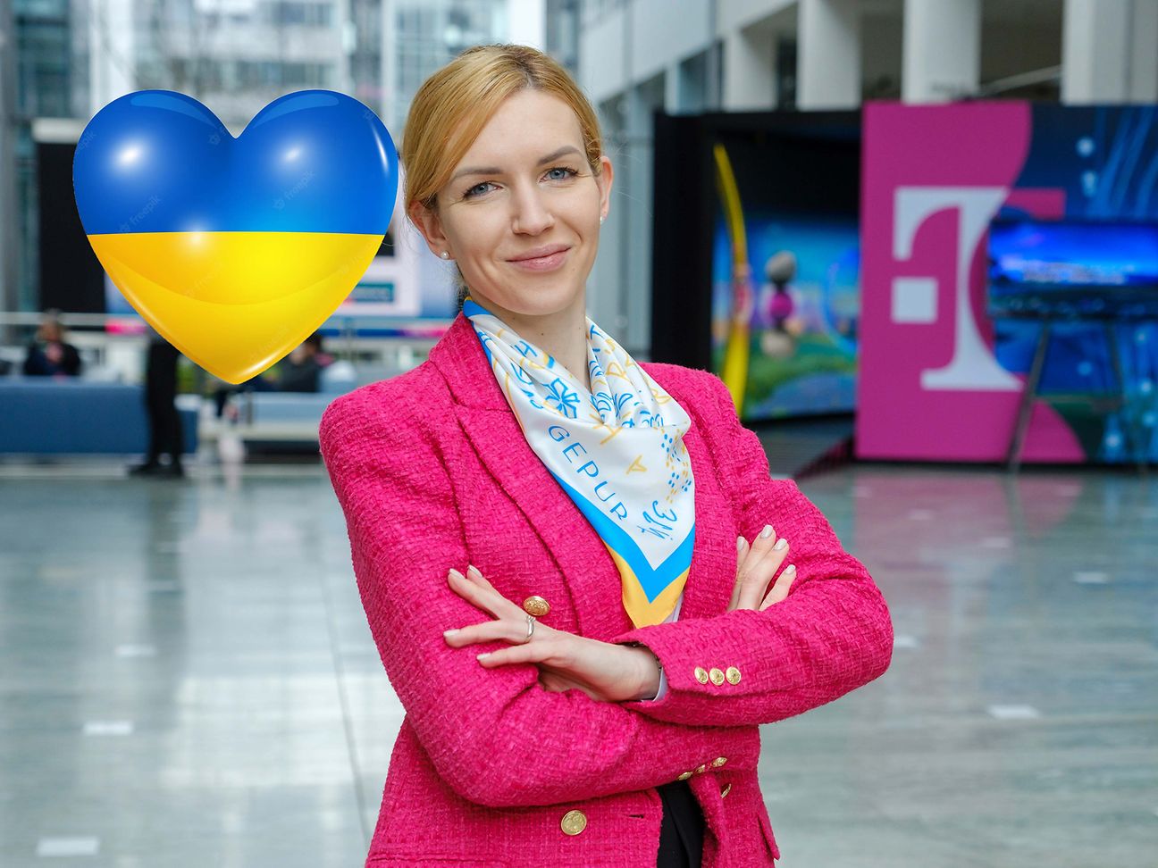 Yaroslava Azorska im Telekom HQ. 