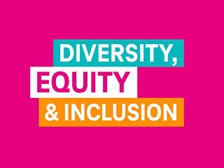 Lettering with the words Diversitiy, Equity and Inclusion