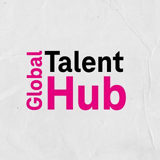 “Global TalentHUB” written on a gray background
