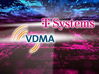 Schmuckbild mit den beiden Logos vom VDMA und T-Systems