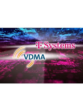 Graphic with the logos of VDMA and T-Systems.