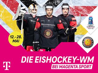 Vom 12.-28. Mai Eishockey total bei MagentaSport.