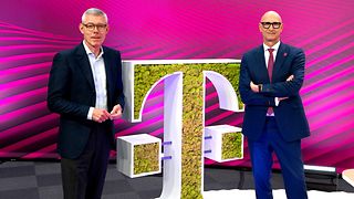 Telekom Finanzvorstand Christian Illek (links) und Vorstandsvorsitzender Tim Höttges.