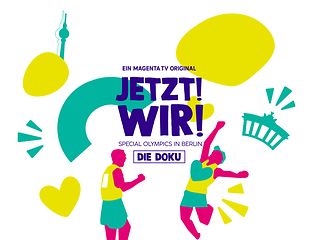 Das Vorschaubild der Dokumentation „Jetzt! Wir! Special Olympics in Berlin” 