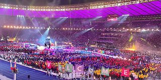 Das volle Berliner Olympia-Stadion bei der Eröffnungsfeier der Special Olympics 2023.
