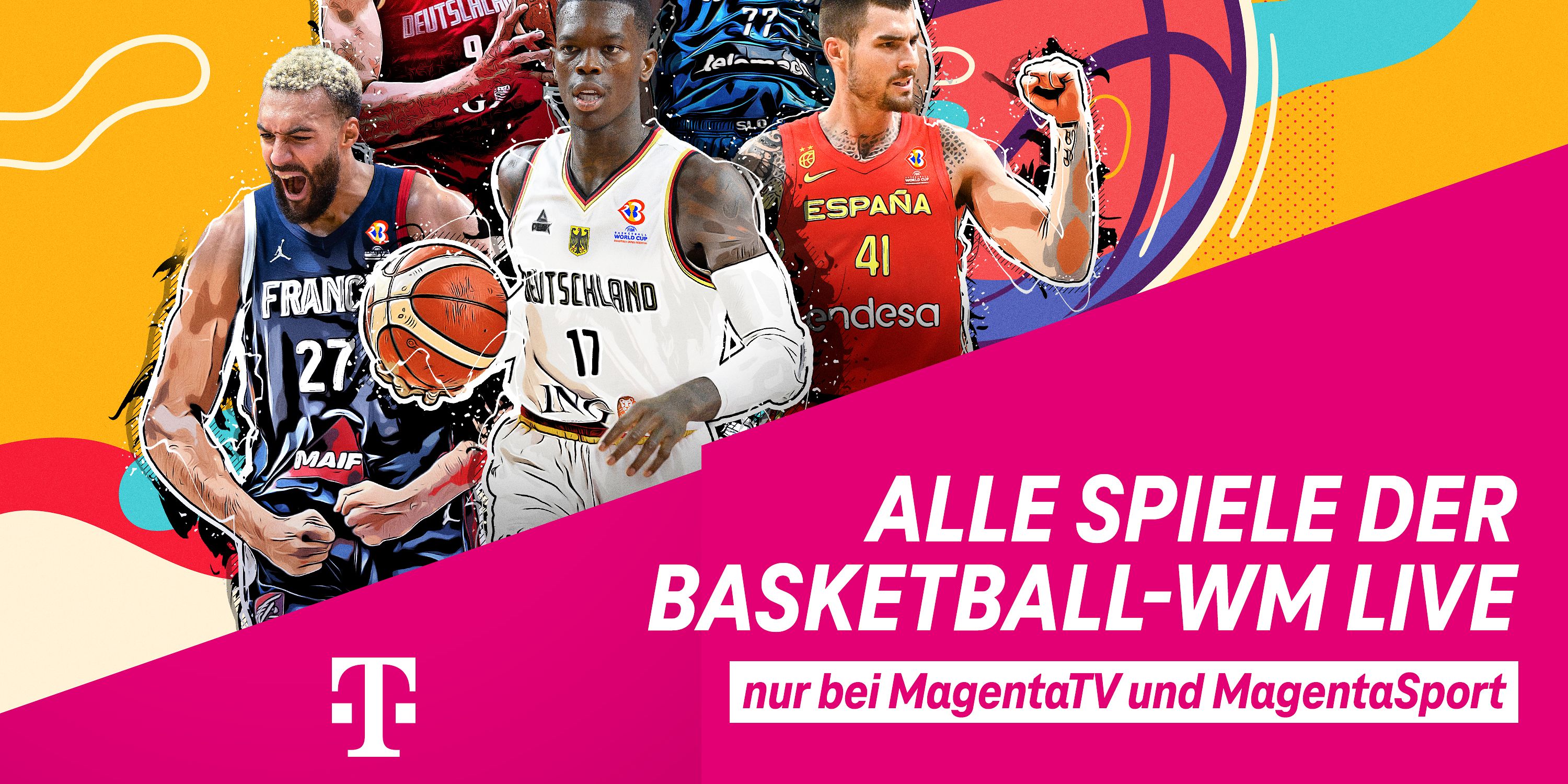Großes Saisonfinale Basketball-WM und Vorbereitungsspiele bei MagentaSport Deutsche Telekom