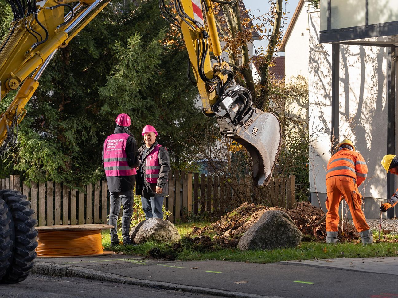 Arbeiten an einer Baugrube