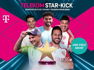 Die Telekom veranstaltet mit dem Star-Kick ein Fußball-Event zugunsten von Hilfsprojekten.