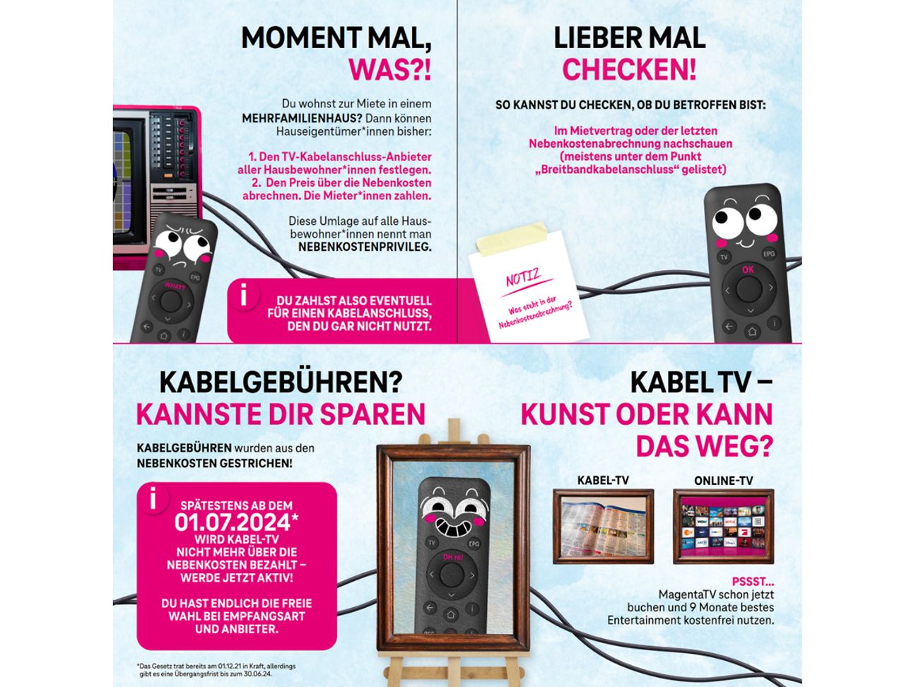 Mietende sollten die Kosten für Kabelfernsehen in der Nebenkostenabrechnung überprüfen
