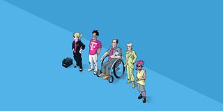 Eine Gruppe von fünf Menschen.