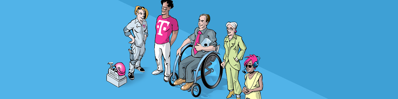 Eine Gruppe von fünf Menschen.