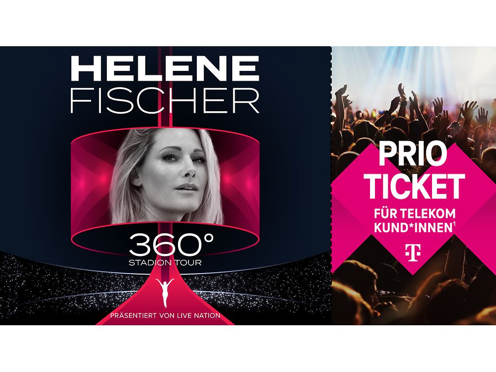  Helene Fischer auf 360° Stadion Tour: Prio Tickets für Telekom-Kund Illustration 