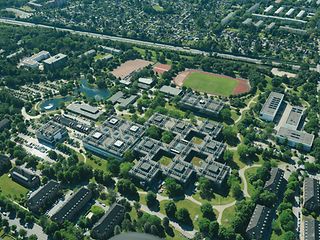 Aerial view of HSU campus