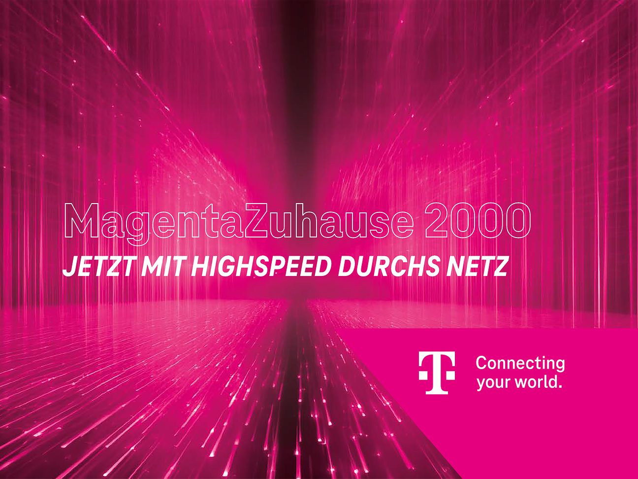 Willkommen Zukunft! Stabile Top-Speeds dank neuer Technologie mit #MagentaZuhause 2000.