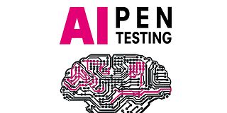 Graphic on neural networks with the words “AI Pentesting”