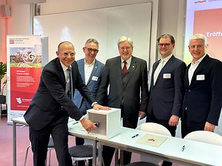 Prof. Dr. Jochen Scheeg, Prof. Dr. Martin Schafföner, Prof. Dr. Jörg Steinbach, Prof. Dr. Andreas Wilms und Mathias Poeten