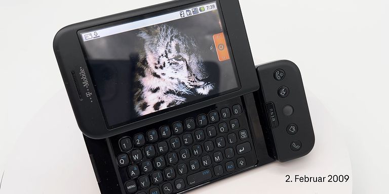 T-Mobile Handy mit ausklappbarer Tastatur