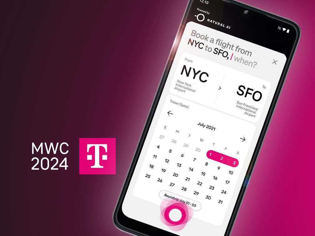 Available T-Phone without apps. Instead, an AI listens to the user's wishes.
