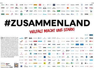 Die Telekom unterstützt die Initiative „#Zusammenland – Vielfalt macht uns stark“.