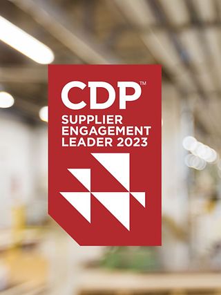 Vom CDP ausgezeichnete Unternehmen erhalten das Supplier Engagement Leader Logo.