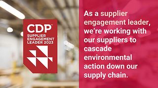 Companies awarded by CDP receive the Supplier Engagement Leader logo.